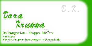 dora kruppa business card